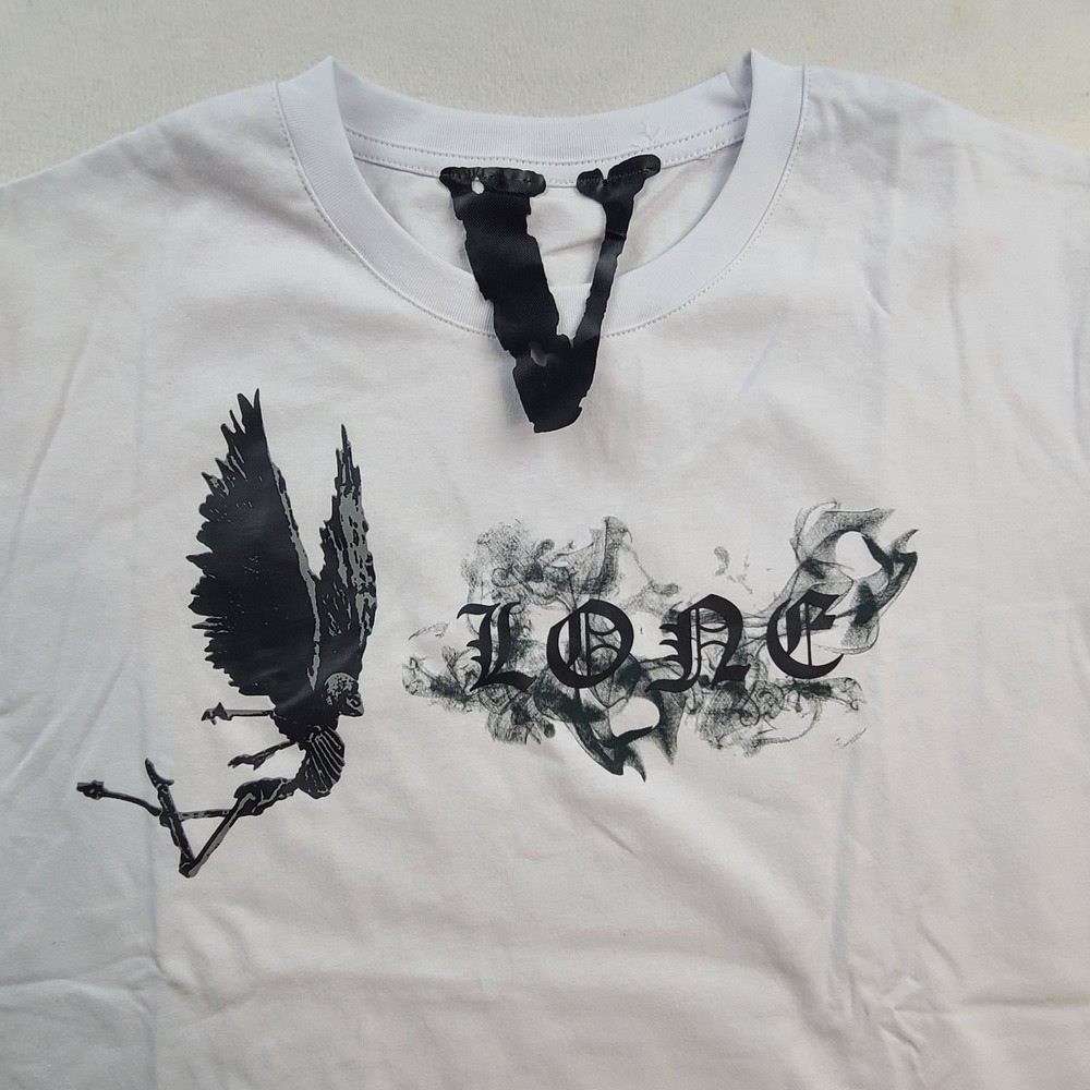 VLONE Graphic T-Shirt Men’s XL White Black Skeleton Eagle Big V Made in USA